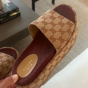 Gucci platform slides